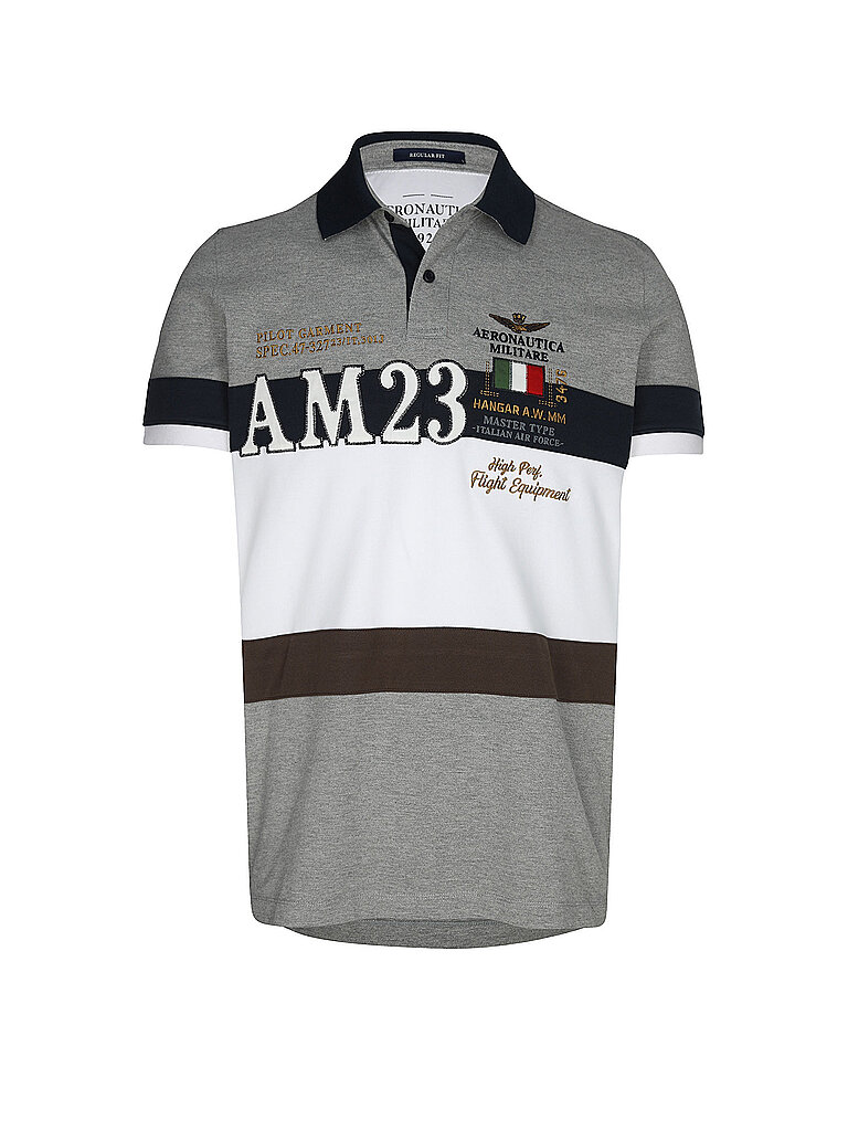 AERONAUTICA MILITARE Poloshirt  hellgrau   XL herren